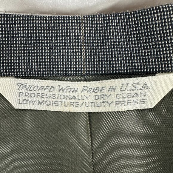 Christian Brooks Mens Gray Suit Jacket Size 46 Tailored In USA - Picture 3 of 5